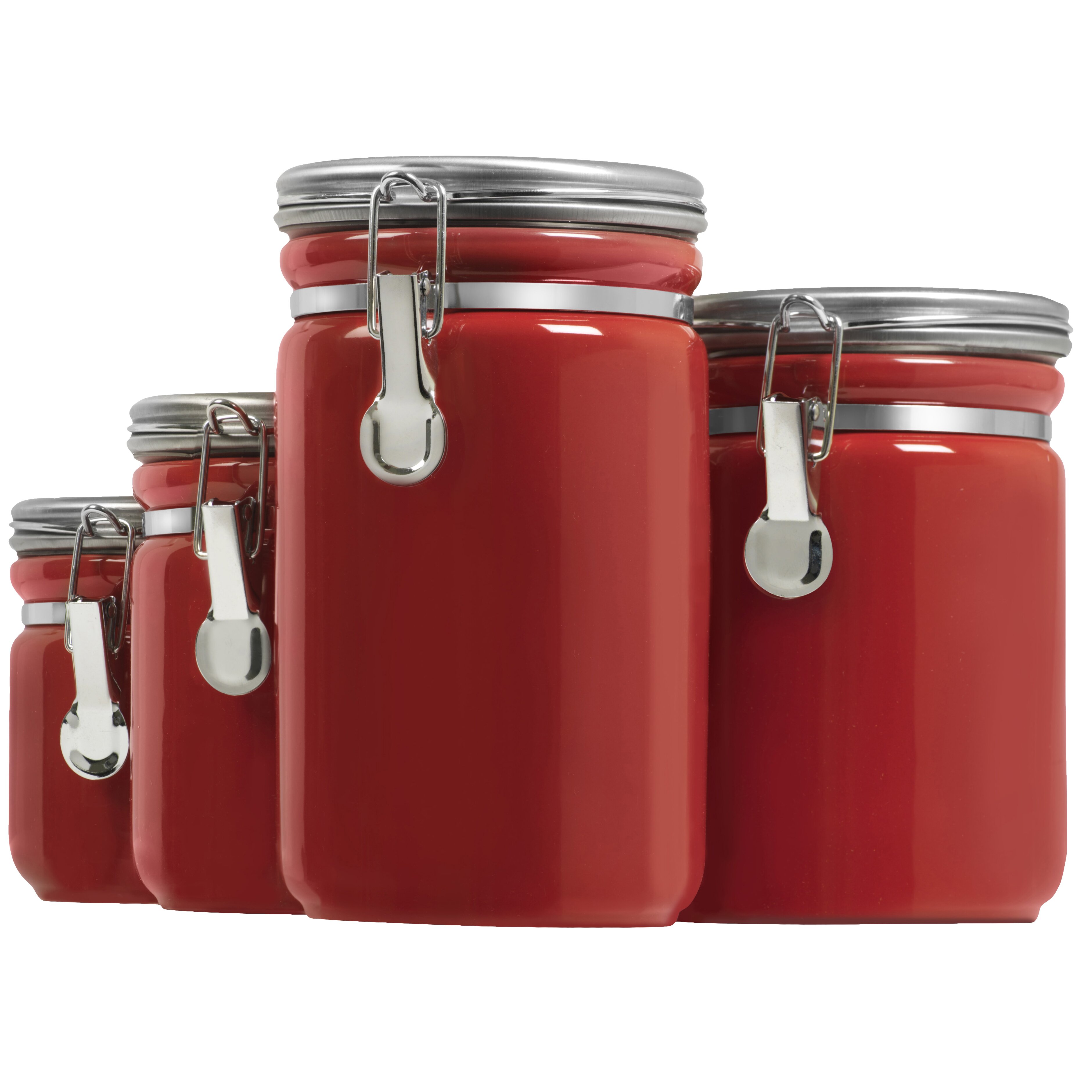 Anchor Hocking 4 Piece Kitchen Canister Set And Reviews Wayfair