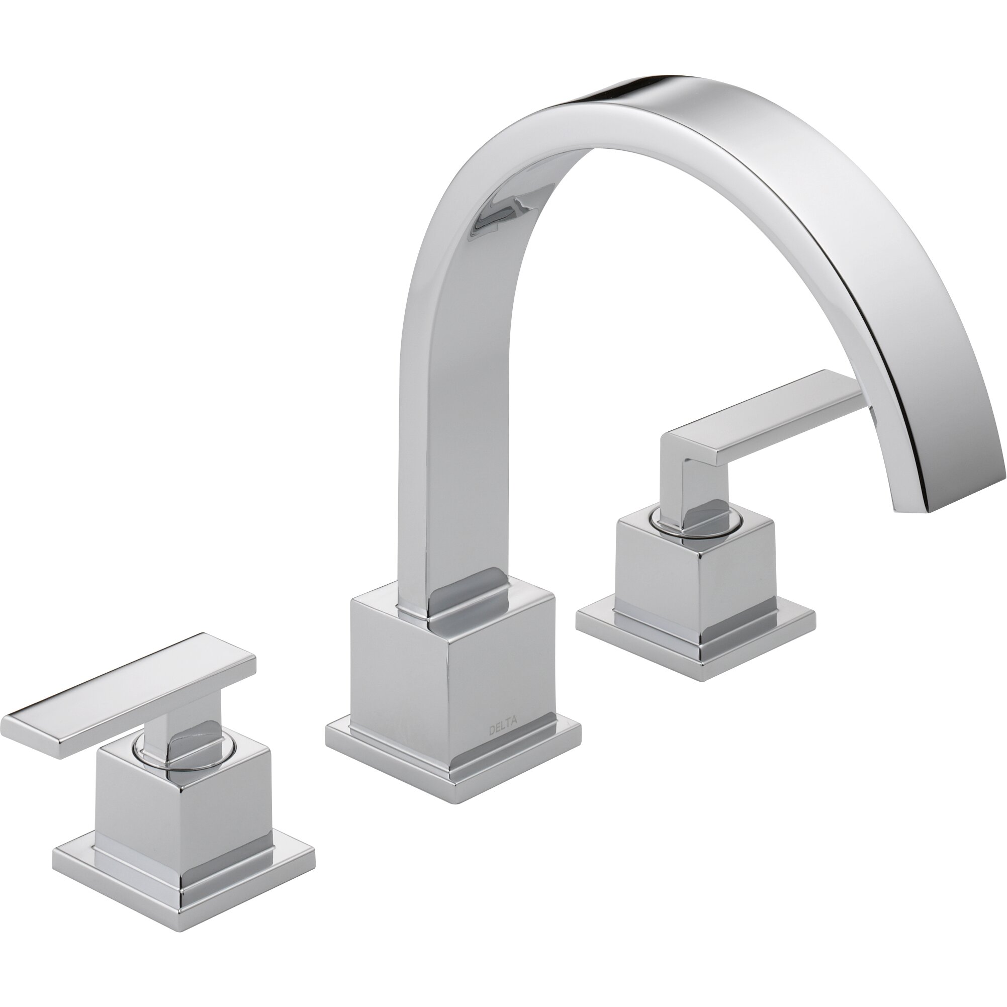 Delta Vero Double Handle Deck Mount Roman Tub Faucet Trim ...  Delta Vero Double Handle Deck Mount Roman Tub Faucet Trim