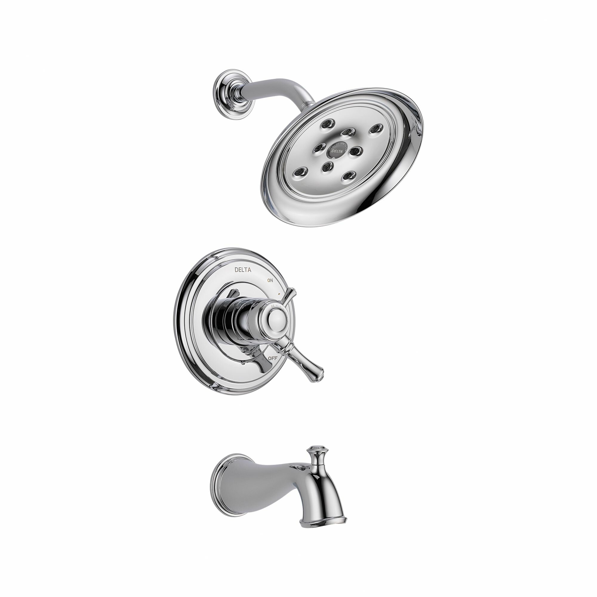 Delta Cassidy Volume Control Tub and Shower Faucet Trim with Lever ...  Delta Cassidy Volume Control Tub and Shower Faucet Trim with Lever Handles