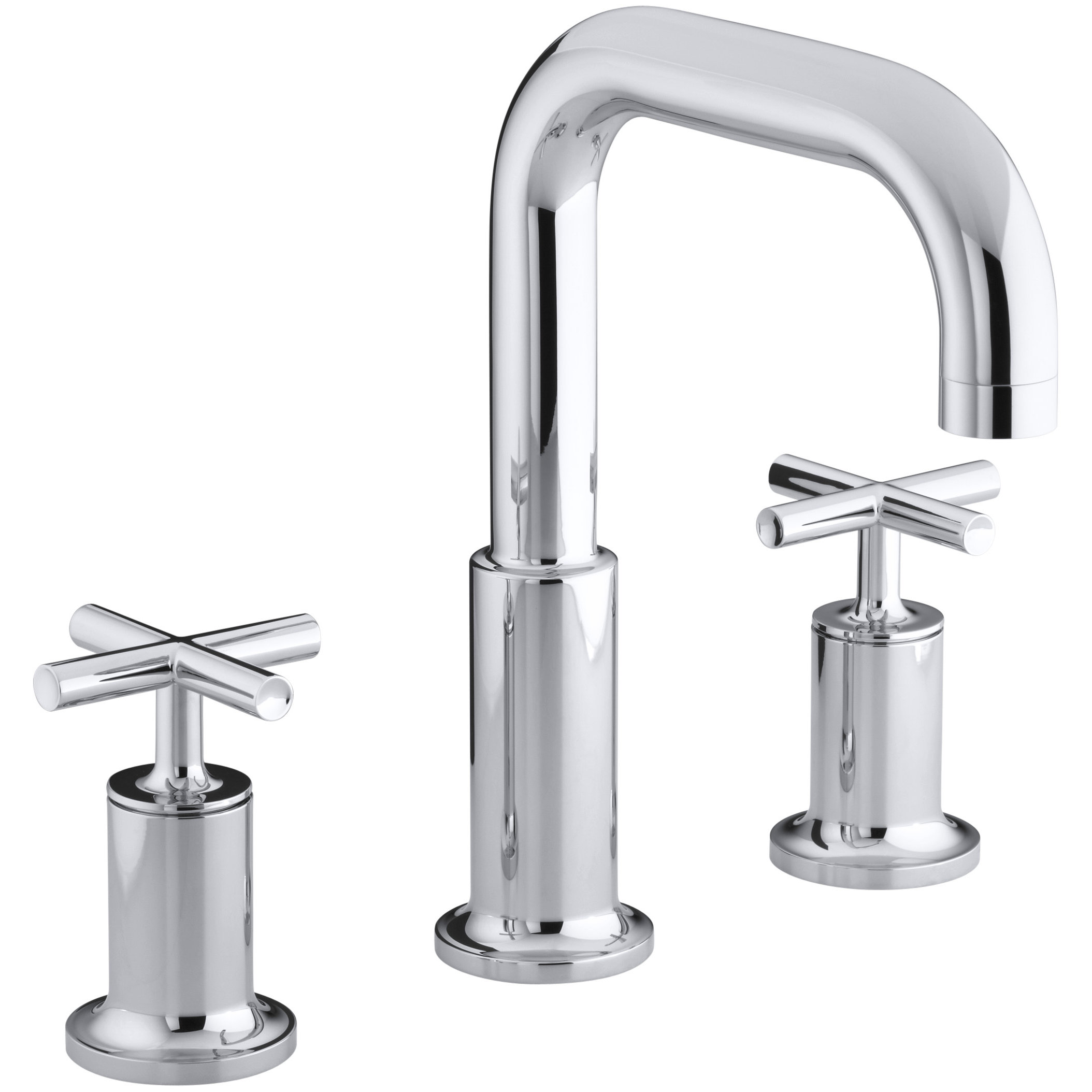 Kohler Purist Deck Mount Bath Faucet Trim For High Flow Valve With Kohler Purist Deck Mount Bath Faucet Trim For High Flow Valve With Cross Handles