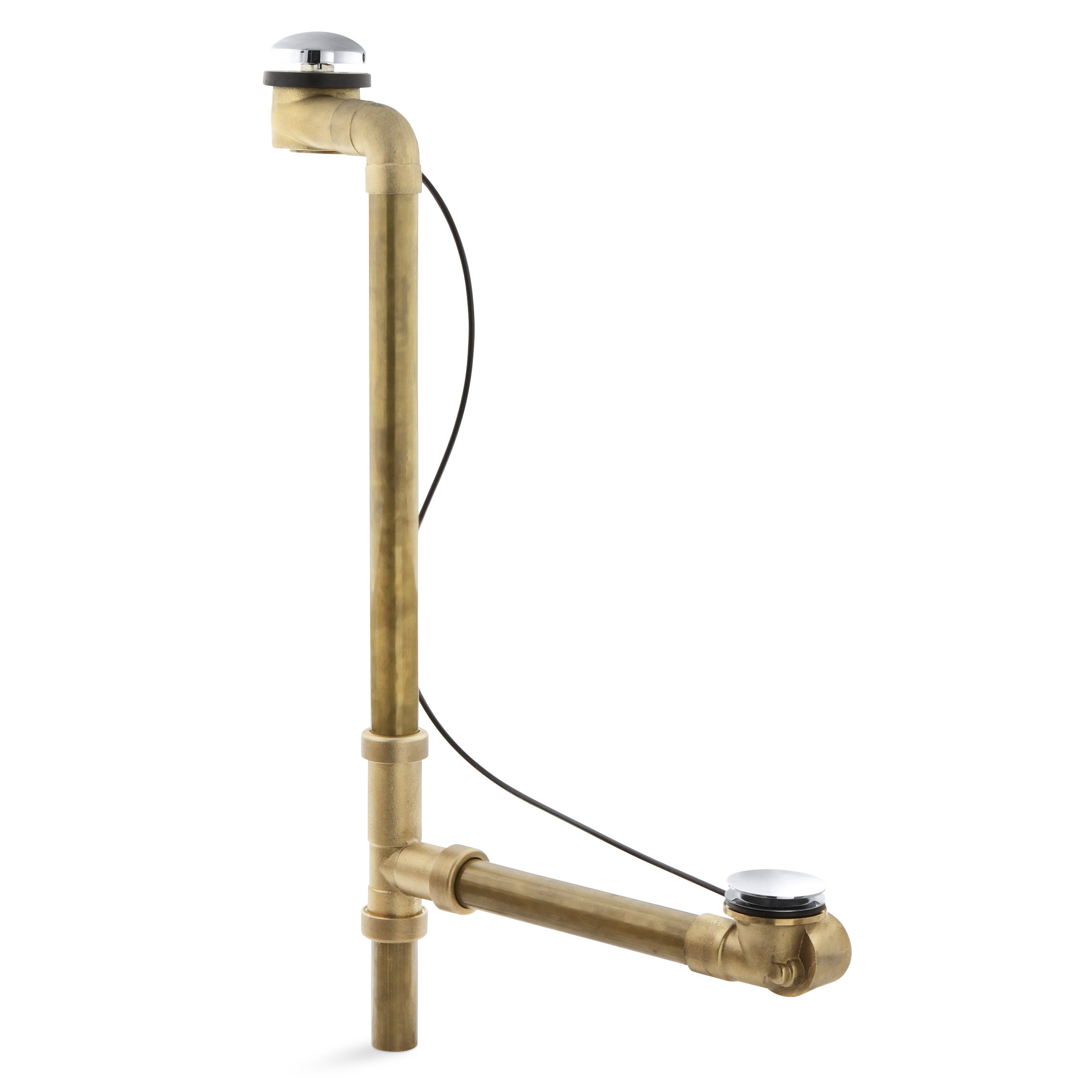 Kohler Clearflo Horizontal 3 25 Leg Tub Bathroom Sink Drain With Kohler Clearflo Horizontal 3 25 Quot Leg Tub Bathroom Sink Drain With Overflow
