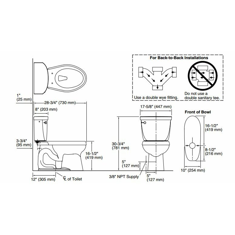 Kohler Cimarron 1.28 GPF High Efficiency Toilet Tank with Aquapiston ...