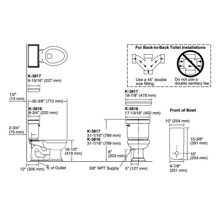 Kohler Memoirs Comfort Height Elongated Toilet Bowl & Reviews Wayfair