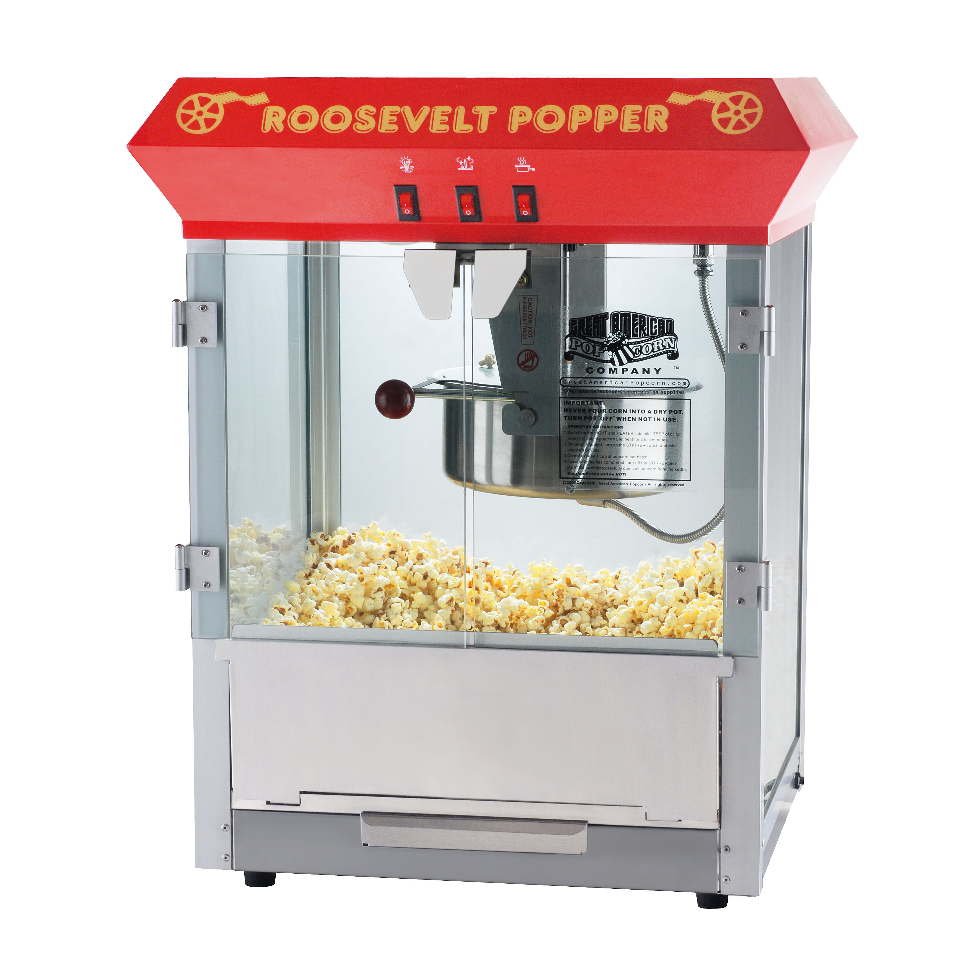 Great Northern Popcorn 8 Oz. Roosevelt Antique Popcorn Machine