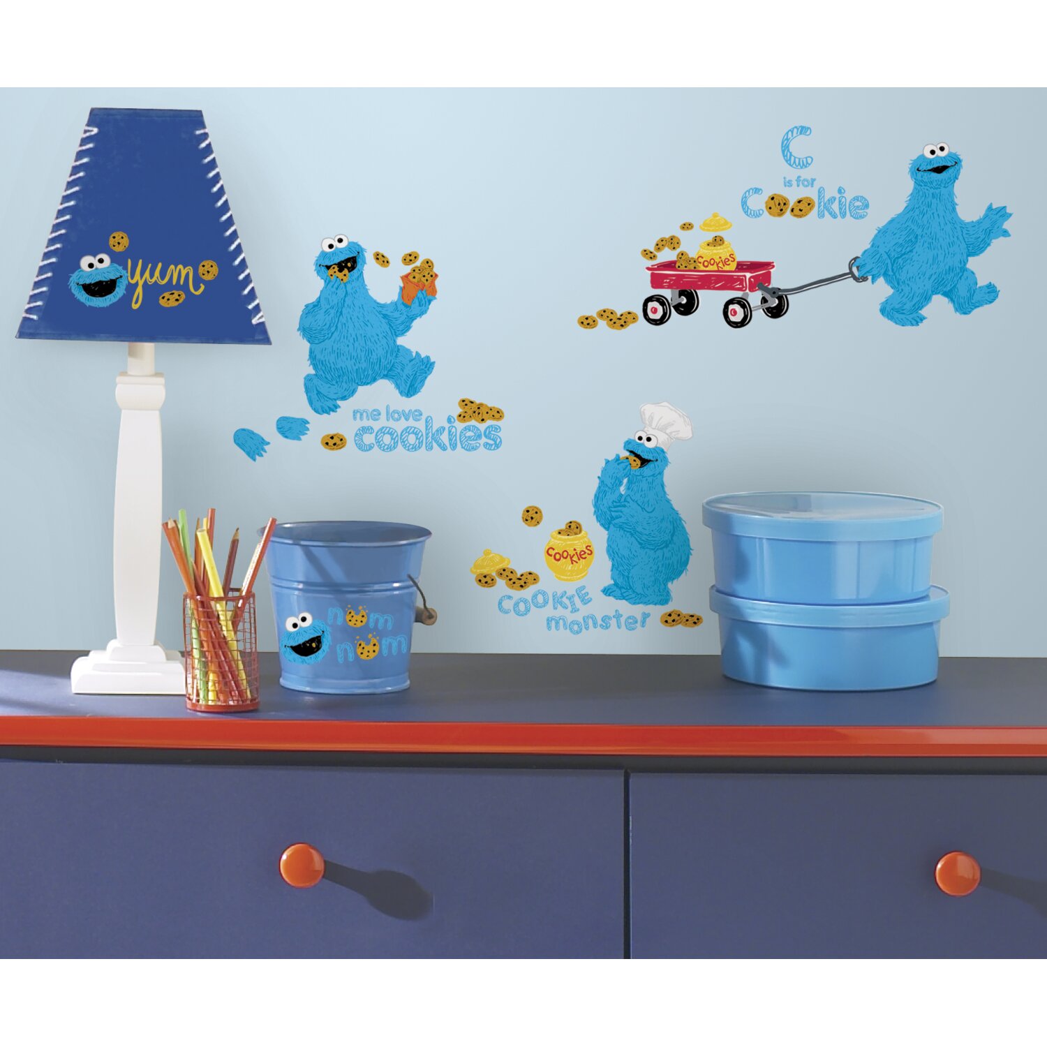 Room Mates Popular Characters Sesame Street Me Love Cookie Monster Wall  Decal