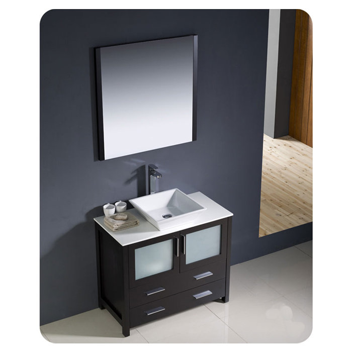 Fresca Torino 36" Single Modern Bathroom Vanity Set with Mirror