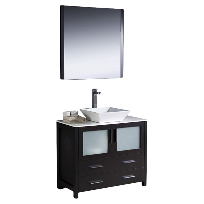 Fresca Torino 36" Single Modern Bathroom Vanity Set with Mirror