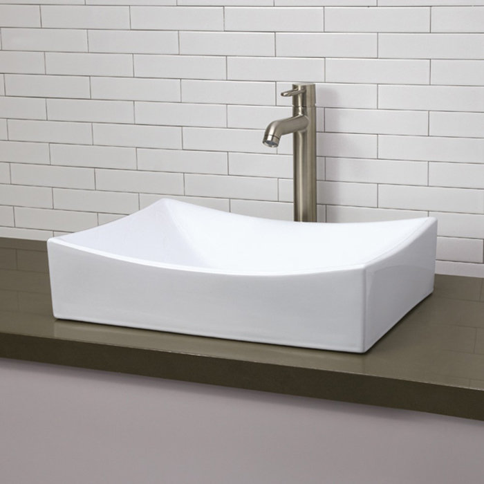 DECOLAV Classically Redefined Rectangular Vessel Bathroom Sink
