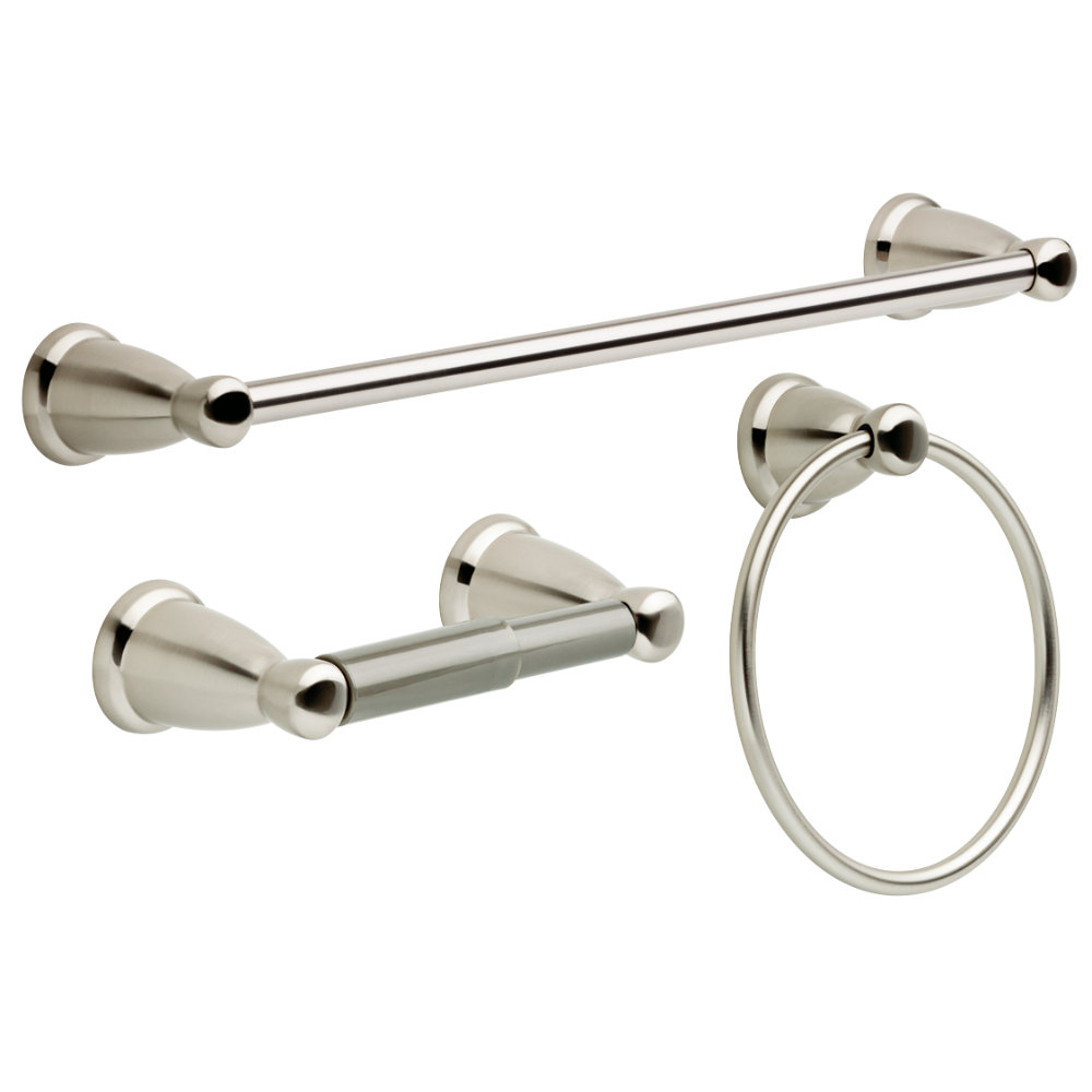 Bathroom Hardware Sets You Ll Love Wayfair Kinla 3 Piece Bathroom Hardware Sets