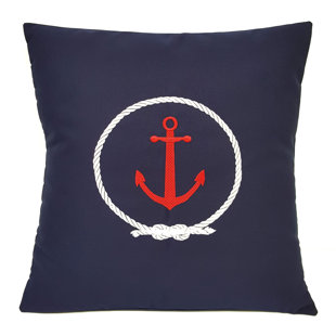 red nautical throw pillows
