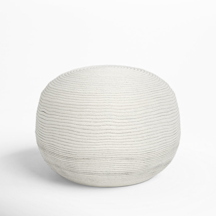 Joss and Main Marvi 20" Wide Round Pouf Ottoman