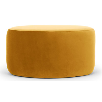 Elaina 24" Velvet Round Solid Cocktail Ottoman by Joss and Main