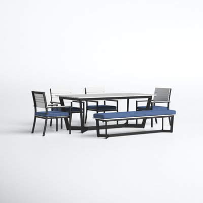 Rectangular 6 - Person 78.74" Long Dining Set with Cushions by Joss and Main