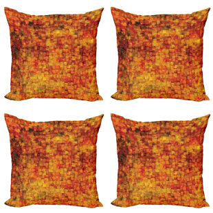 burnt orange sofa pillows