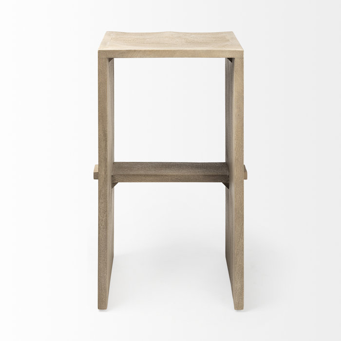 Foundstone Ines Solid Wood Counter & Bar Stool