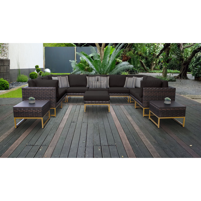Joss and Main Nauvoo 12 Piece Sectional Seating Group with Cushions