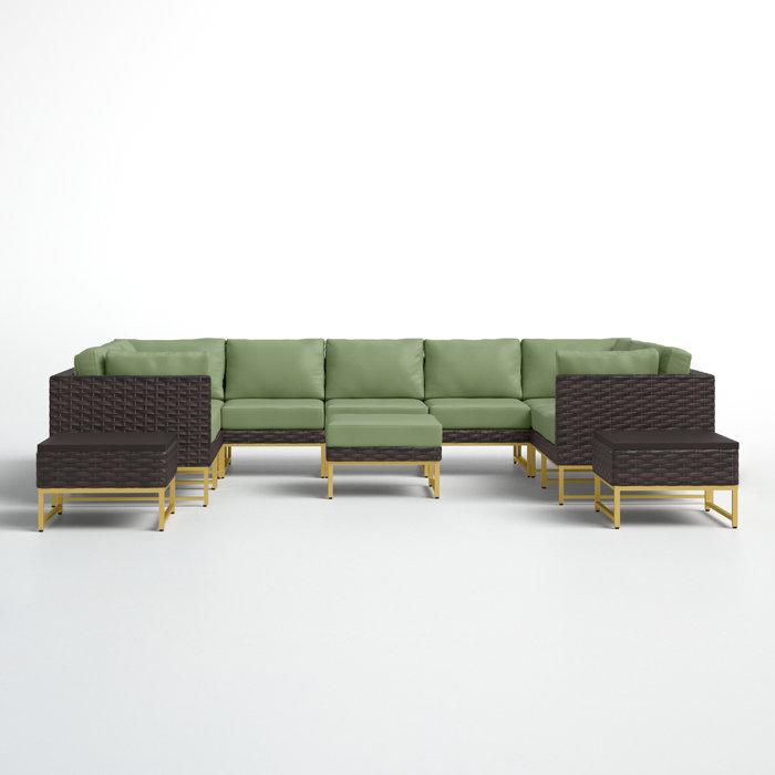 Joss and Main Nauvoo 12 Piece Sectional Seating Group with Cushions