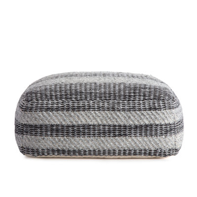 Lucien 36" Wide Square Striped Pouf Ottoman by Joss and Main