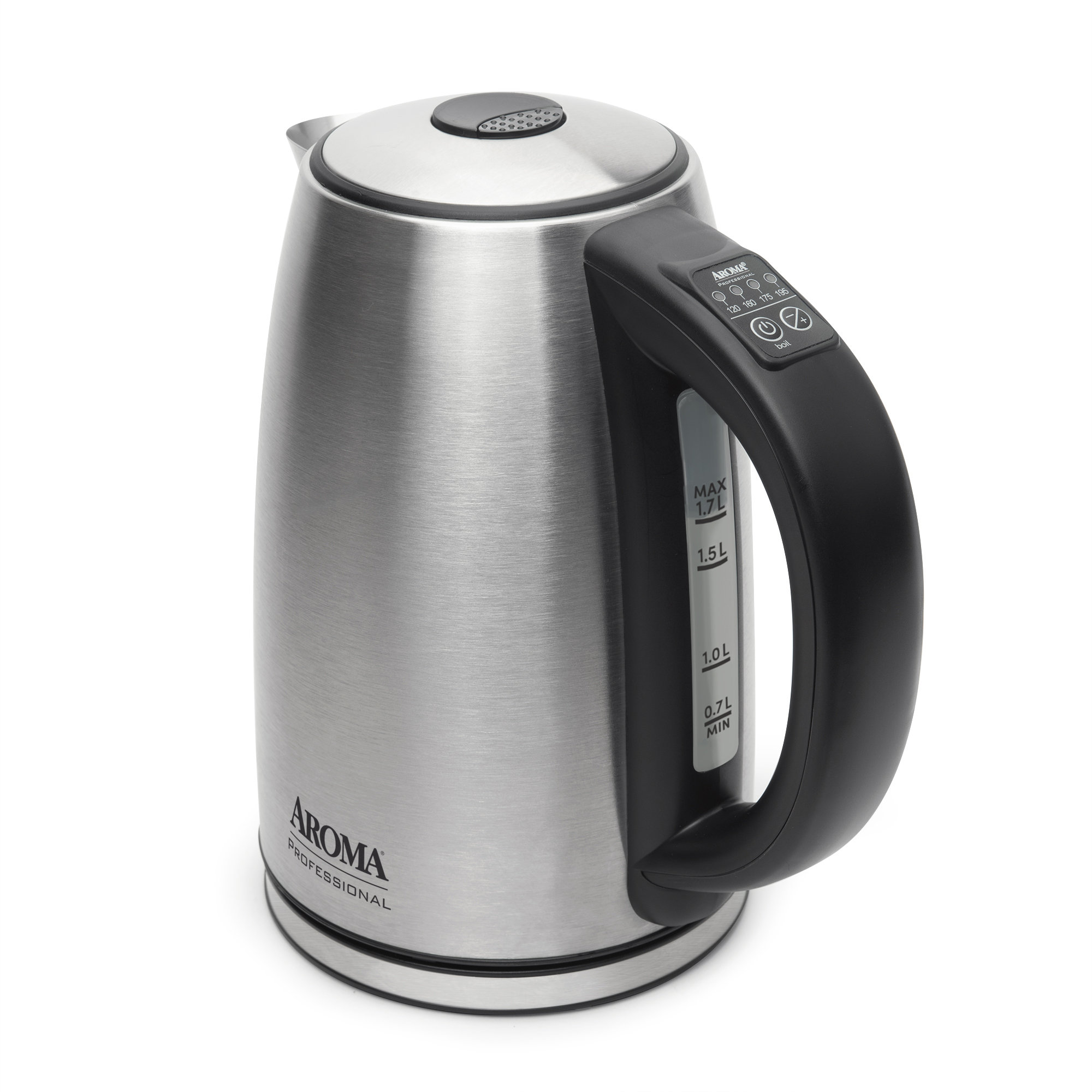 AROMAÂ® Professional 1.7L / 7 Stainless Steel Digital Electric Kettle With  Cordless Pouring , Automatic Shut-Off, Strix Technology (AWK-1800SD) |  Wayfair