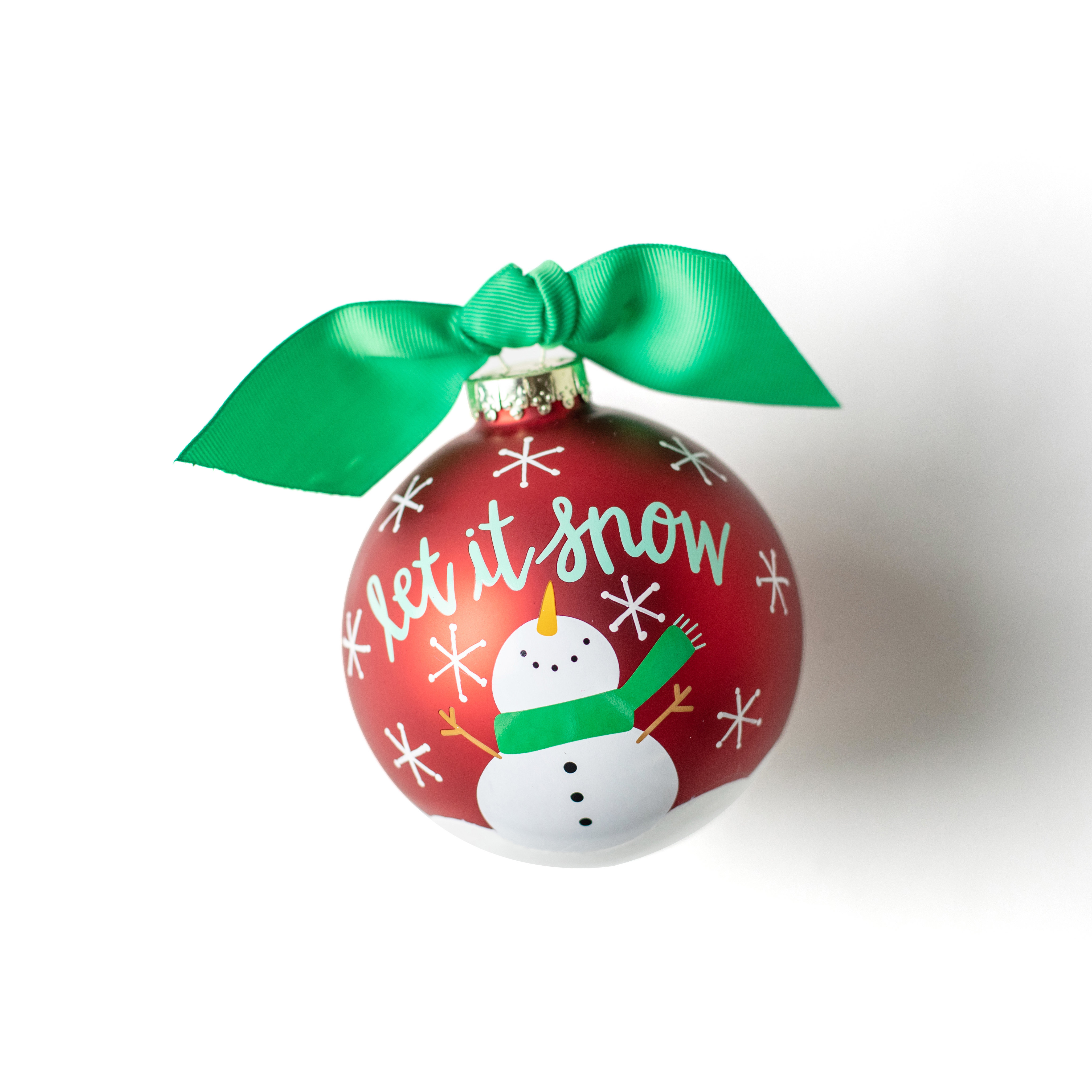 Greendot Hours On Christmas Eve 2022 Coton Colors Snowman Let It Snow Glass Ornament | Wayfair