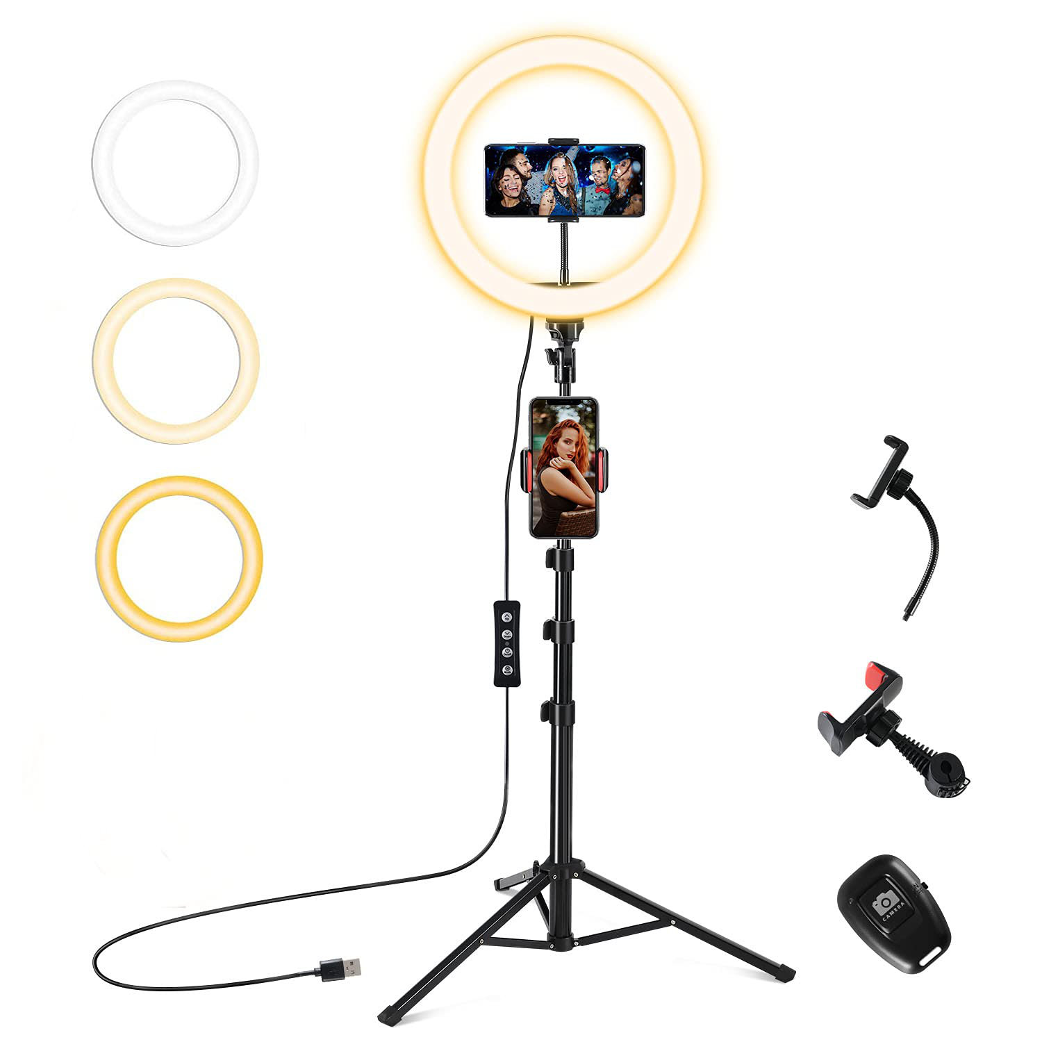 11.4'' Desktop Selfie Ring Light with Stand and Phone Holder,Floor-Standing Portable Dimmable LED Ring Light with Phone Holder Make Up Light for Live Stream/YouTube Video/Tiktok Black 11.4'' Desktop Selfie Ring Light with Stand and Phone Holder,Floor-Standing Portable Dimmable LED Ring Light with Phone Holder Make Up Light for Live Stream/YouTube Video/Tiktok Black