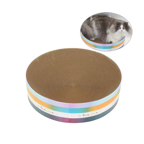 round cat scratcher bed