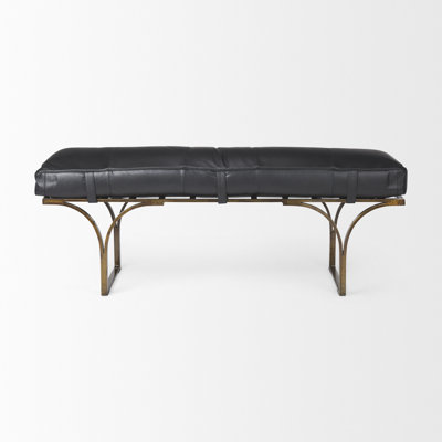 Richins Genuine Leather Bench by Joss and Main