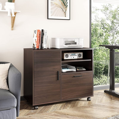 Aimili 1-Drawer Mobile Lateral Filing Cabinet