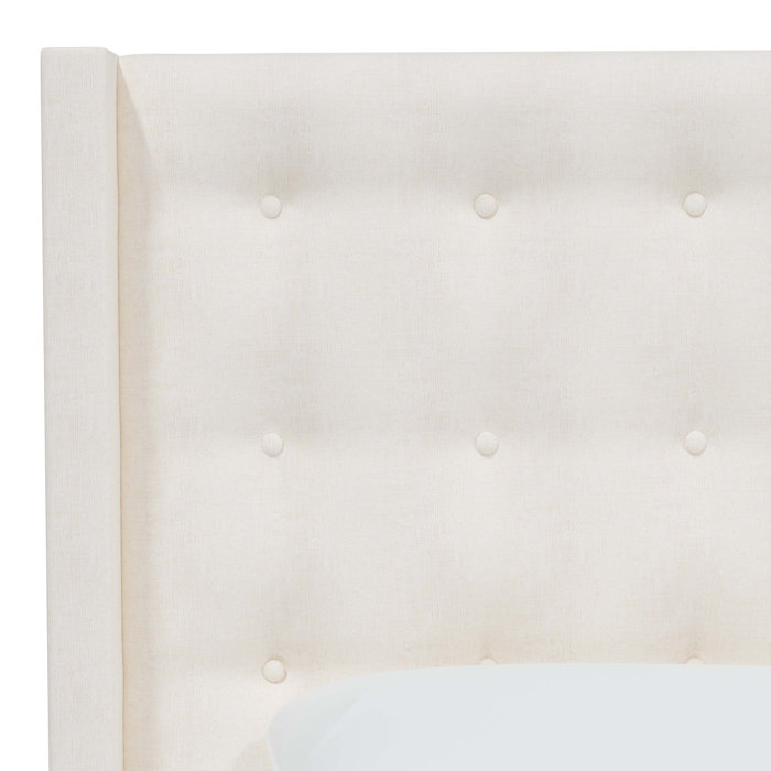 Joss and Main Harcourt Upholstered Solid Wood Wingback Headboard
