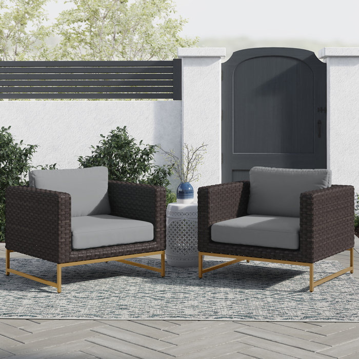 Joss and Main Savion Patio Chair with Cushions