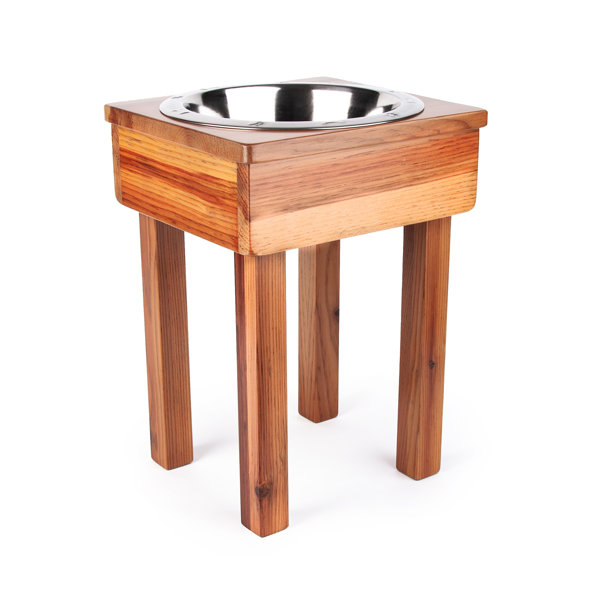 single dog dish stand
