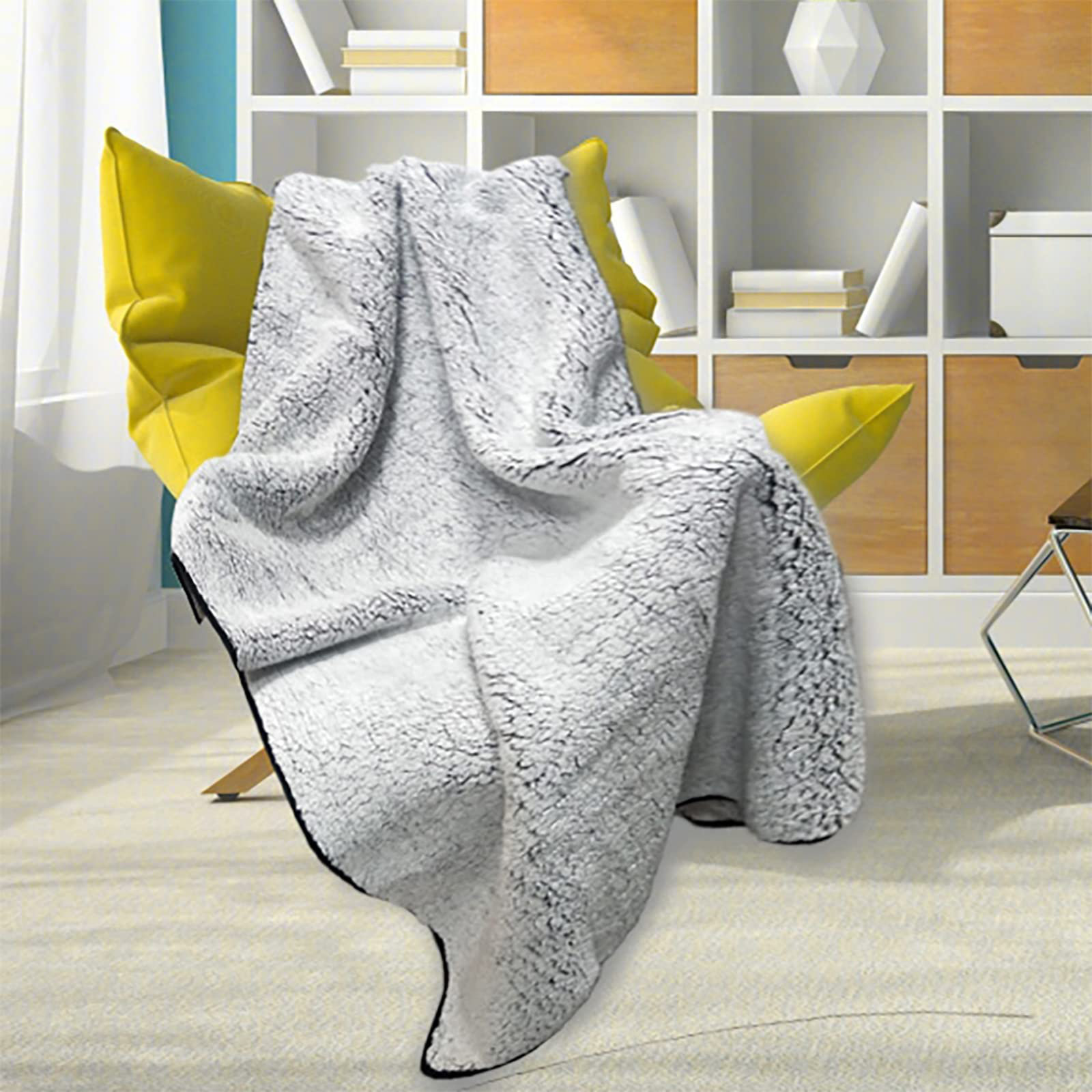 booksheves Fleece Blanket Premium Sherpa Blanket Woven Blanket 