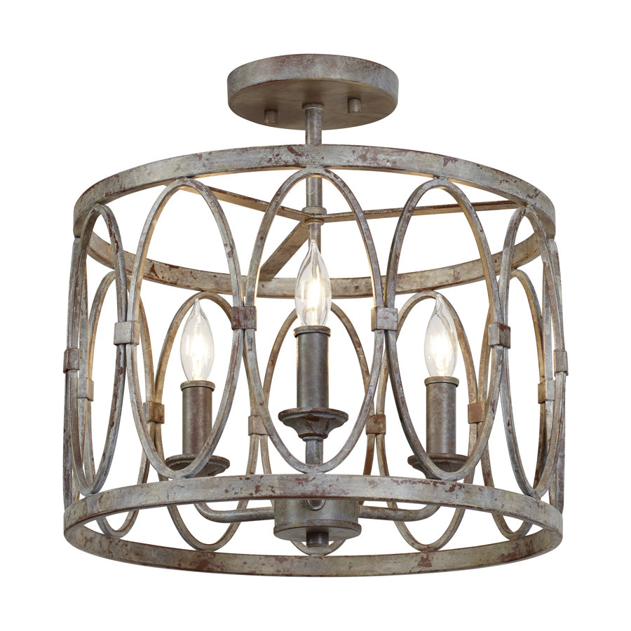 Gabel 3 - Light 14" Semi Flush Mount