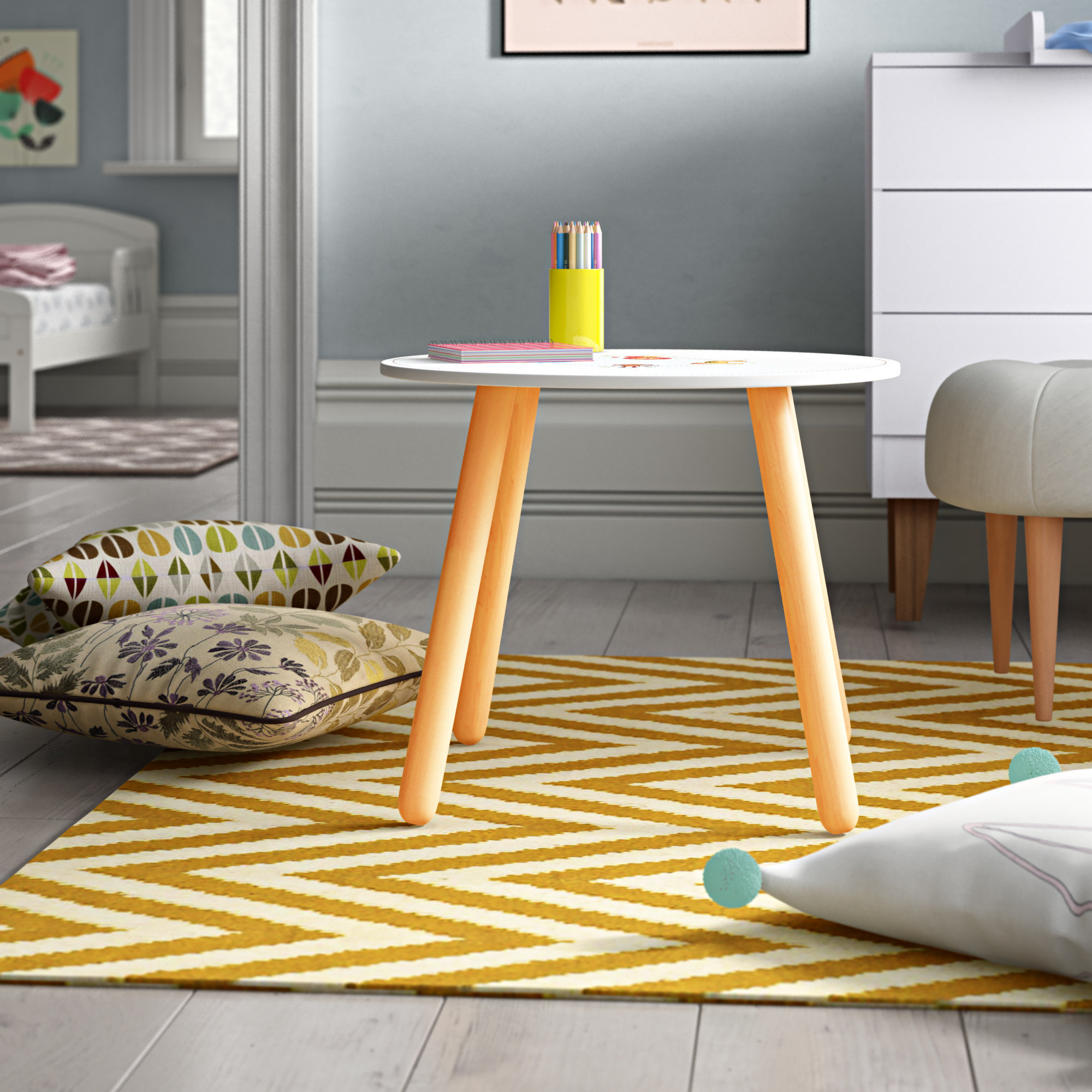 kids round play table