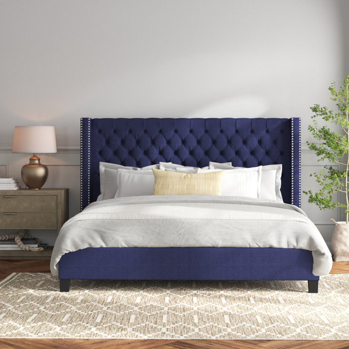 Joss and Main Colleen Tufted Upholstered Low Profile Platform Bed