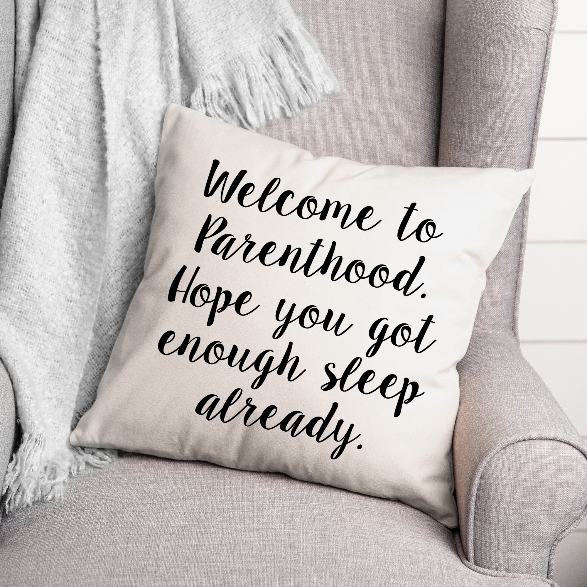 welcome throw pillow