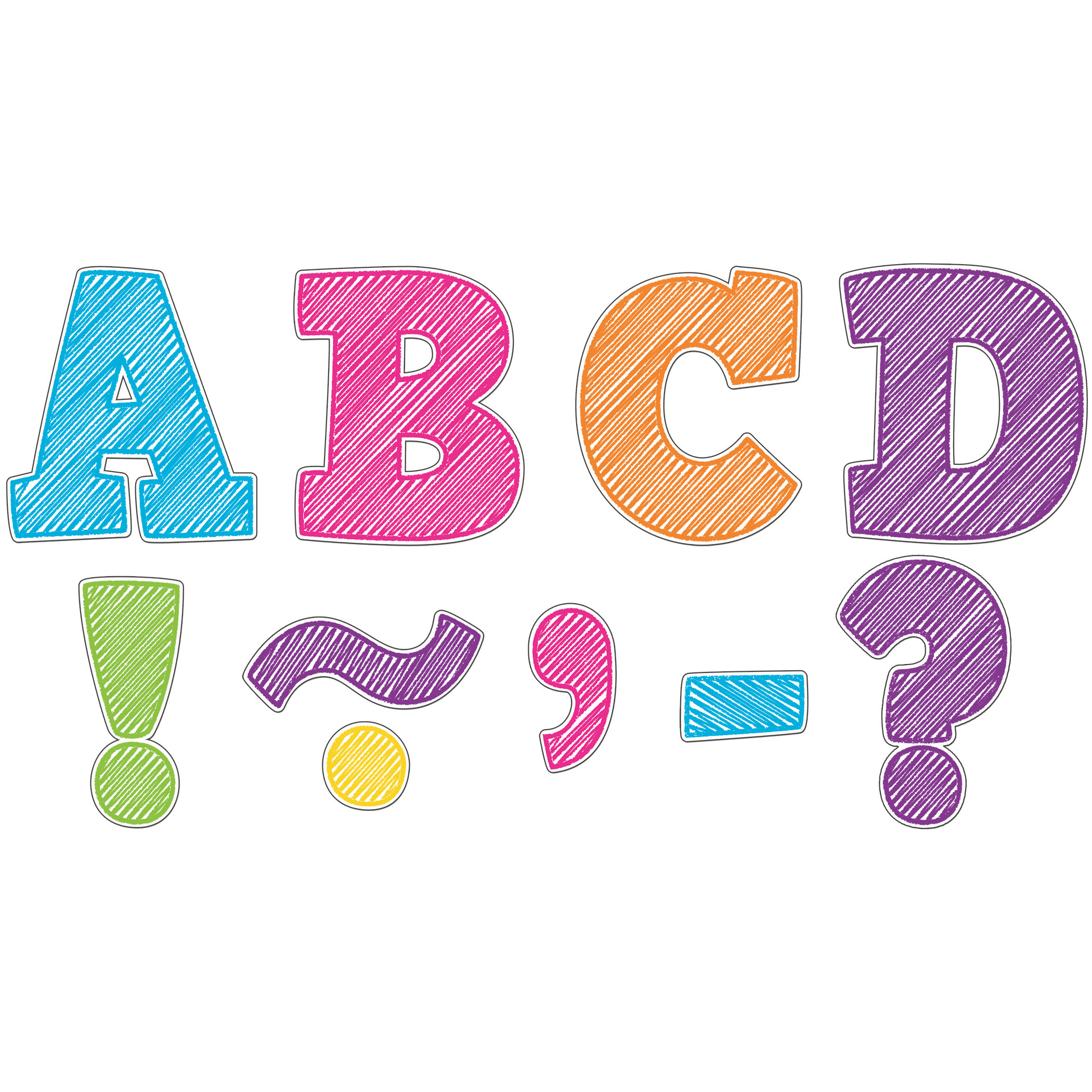 Teacher Created Resources Scribble Bold Block 2 Magnetic Letters