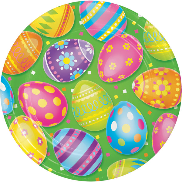 easter plastic plates