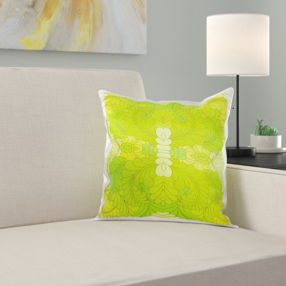 chartreuse lumbar pillow