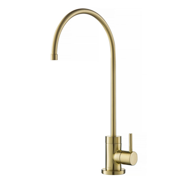 Brushed brass kitchen faucet
