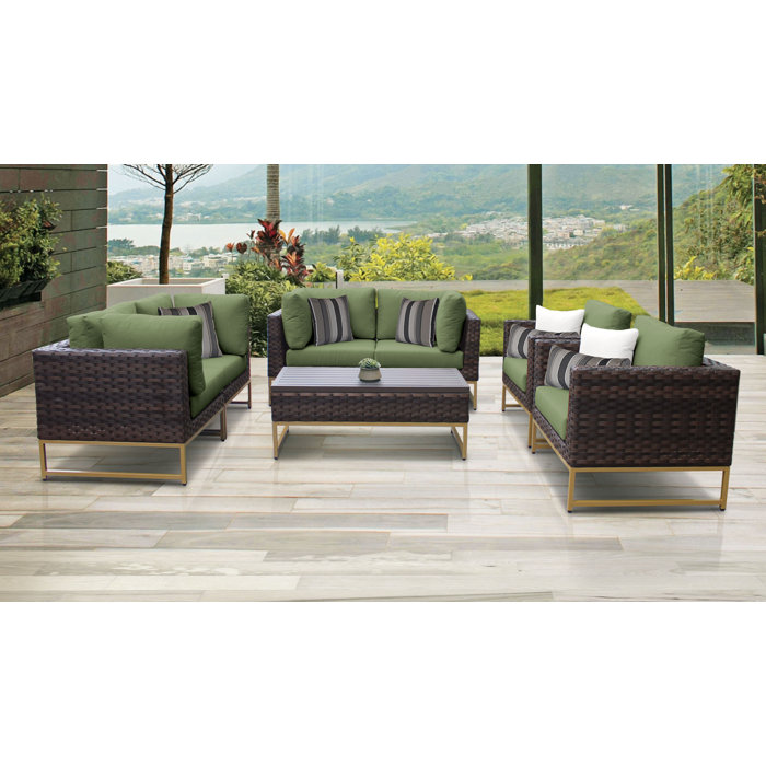 Joss and Main 7 Piece Sectional Seating Group with Cushions