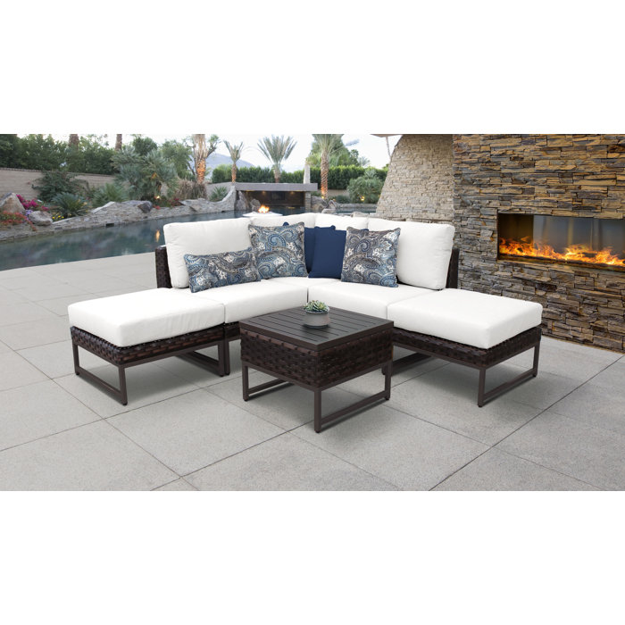 Joss and Main Savion 6 Piece Sectional Seating Group with Cushions