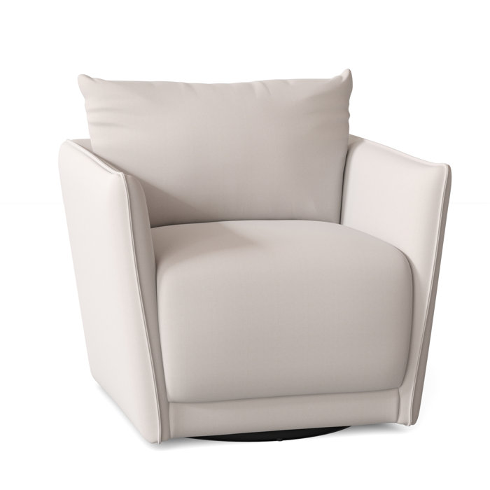 Joss and Main Gertrude 34" Wide Polyester Swivel Armchair