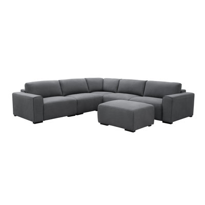 Alice 121" Wide Symmetrical Corner Sectional with Ottoman by Joss and Main