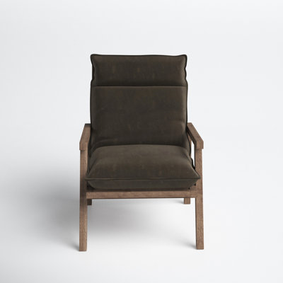 27" Wide Top Grain Leather Armchair by Joss and Main