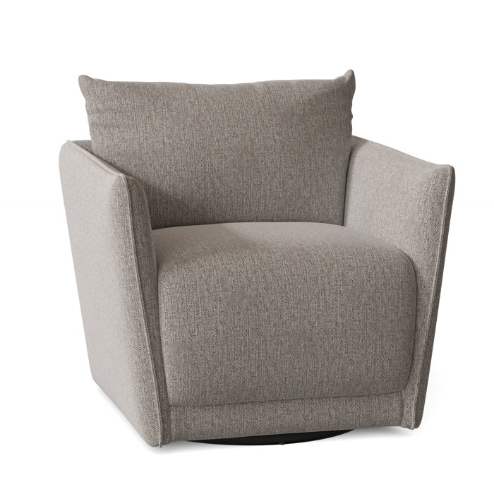Joss and Main Gertrude 34" Wide Polyester Swivel Armchair