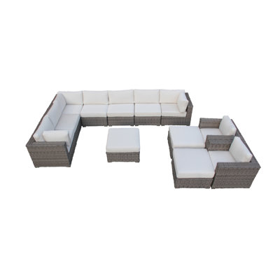 12 Piece Sectional Seating Group with Cushions by Cozy Corner Patios