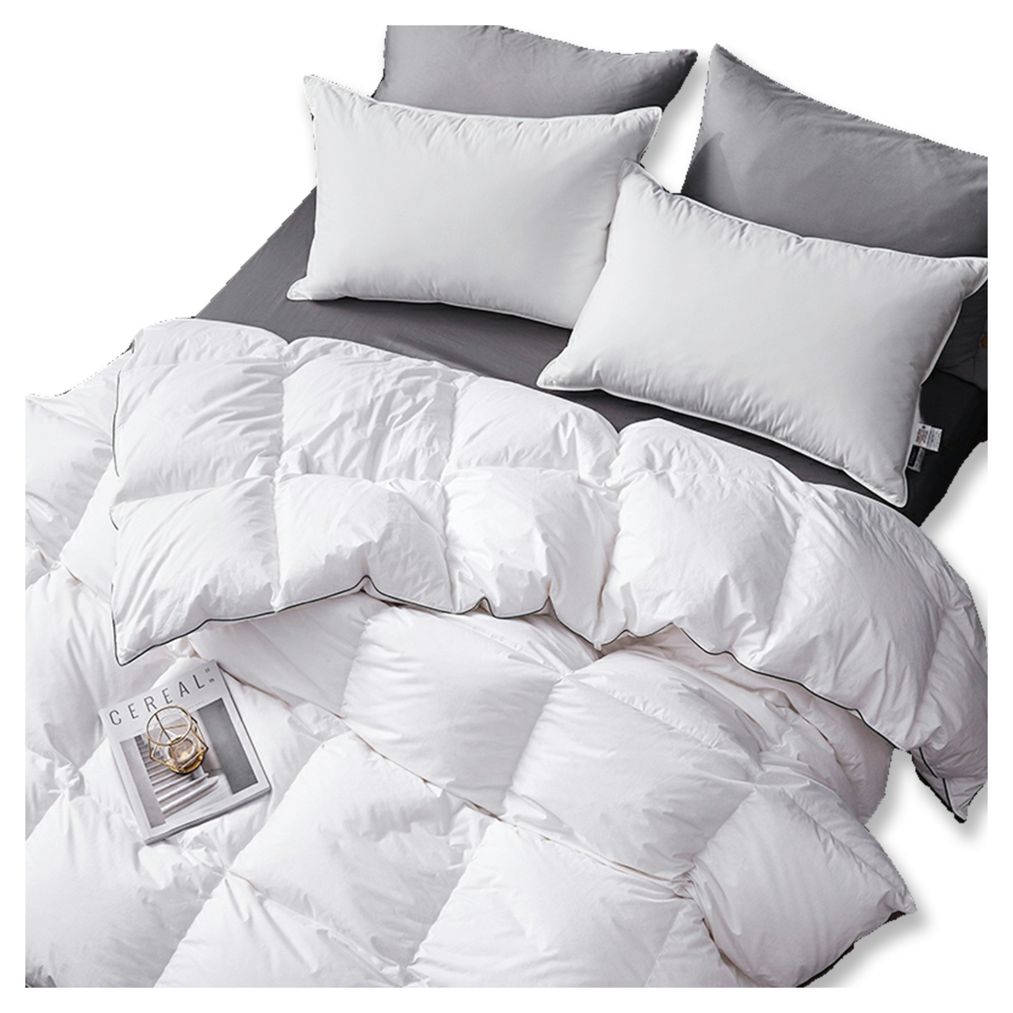 down feather comforter queen