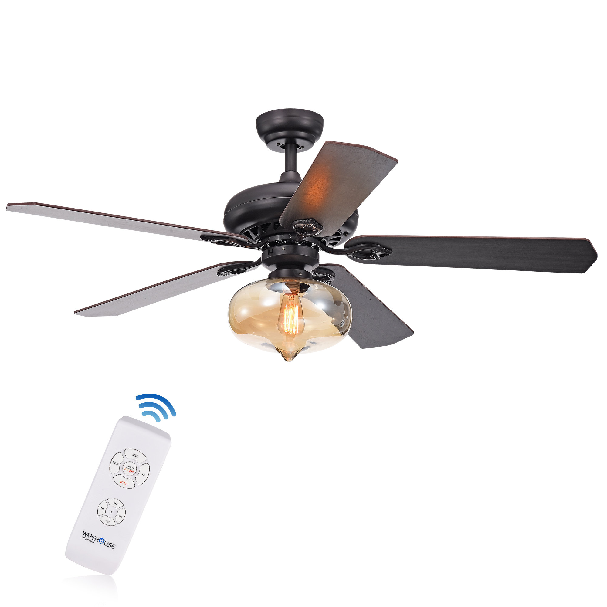 Alcott Hill 52 Lancelot 5 Blade Standard Ceiling Fan With Remote Control And Light Kit Included Wayfair