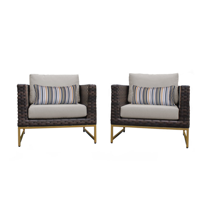 Joss and Main Savion Patio Chair with Cushions